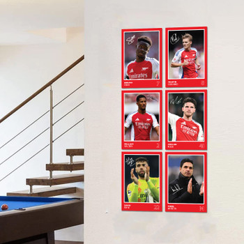 Arsenal Players SIGNED A6 Poster Pack 2 - 6 Autographed Poster Print Cards (Saka, Saliba, Rice, Odegard, Raya, Arteta) Arsenal Players SIGNED A6 Poster Pack 2 - 6 Autographed Poster Print Cards (Saka, Saliba, Rice, Odegard, Raya, Arteta)