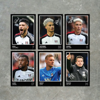 Fulham Players SIGNED A6 Poster Pack 2 - 6 Autographed Poster Print Cards (Iwobi, Jiminez, Robinson, Wilson, Leno, Silva) Fulham Players SIGNED A6 Poster Pack 2 - 6 Autographed Poster Print Cards (Iwobi, Jiminez, Robinson, Wilson, Leno, Silva)