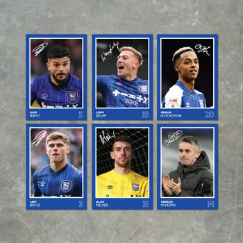 Ipswich Players SIGNED A6 Poster Pack 2 - 6 Autographed Poster Print Cards (Morsy, Hutchinson, Delap, Davis, Palmer, Mckenna) Ipswich Players SIGNED A6 Poster Pack 2 - 6 Autographed Poster Print Cards (Morsy, Hutchinson, Delap, Davis, Palmer, Mckenna)
