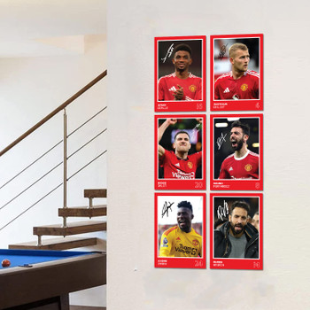 Manchester United Players SIGNED A6 Poster Pack 2 - 6 Autographed Poster Print Cards (Diallo, De Ligt, Dalot, Fernandez, Onana, Amorin) Manchester United Players SIGNED A6 Poster Pack 2 - 6 Autographed Poster Print Cards (Diallo, De Ligt, Dalot, Fernandez, Onana, Amorin)