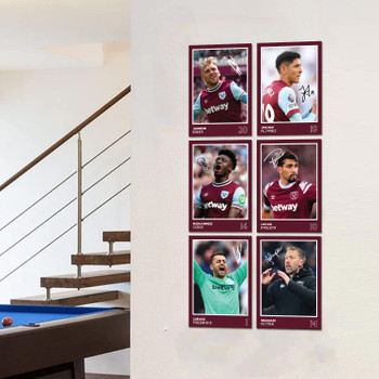 West Ham Players SIGNED A6 Poster Pack 2 6 Autographed Poster Print Cards (Bowen, Alavrez, Kudus, Paqueta, Fabianski, Potter)