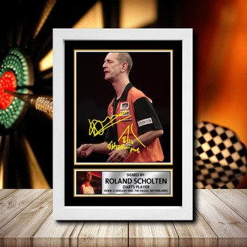 Roland Scholten 2 Signed Autographed Darts Star Poster Print Framed Merch Gift Roland Scholten 2 Signed Autographed Darts Star Poster Print Framed Merch Gift