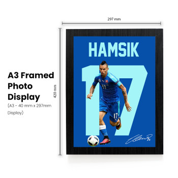 Marek Hamšík Signed Poster Print – Slovakia National Team Legend Tribute Wall Art with Signature & Jersey Number 17 – Midfield Icon Memorabilia for Football Fans & Collectors