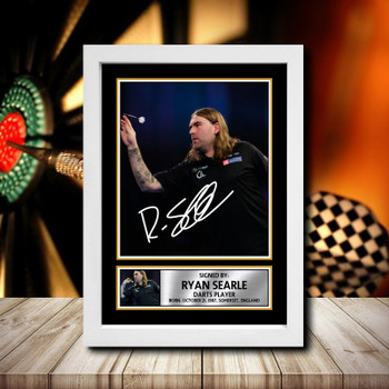 Ryan Searle 2 Signed Autographed Darts Star Poster Print Framed Merch Gift Ryan Searle 2 Signed Autographed Darts Star Poster Print Framed Merch Gift