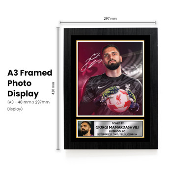 Giorgi Mamardashvili Signed Poster Print – Liverpool FC Goalkeeper Memorabilia – Tribute Wall Art for Football Fans & Collectors