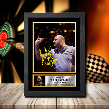 Scott Waites 2 Signed Autographed Darts Star Poster Print Framed Merch Gift Scott Waites 2 Signed Autographed Darts Star Poster Print Framed Merch Gift