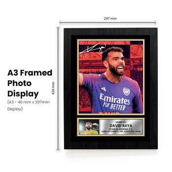 David Raya Signed Autographed Portrait Poster Print – Spain & Arsenal F.C. Goalkeeper – Limited Edition Collectible Memorabilia