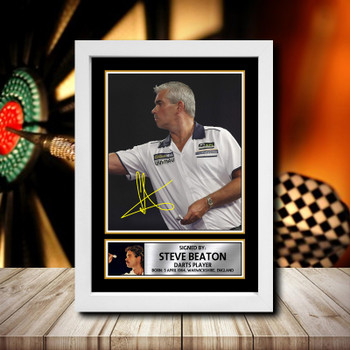 Steve Beaton 2 Signed Autographed Darts Star Poster Print Framed Merch Gift Steve Beaton 2 Signed Autographed Darts Star Poster Print Framed Merch Gift