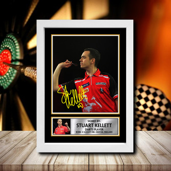 Stuart Kellett Signed Autographed Darts Star Poster Print Framed Merch Gift Stuart Kellett Signed Autographed Darts Star Poster Print Framed Merch Gift