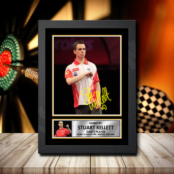 Stuart Kellett 2 Signed Autographed Darts Star Poster Print Framed Merch Gift Stuart Kellett 2 Signed Autographed Darts Star Poster Print Framed Merch Gift