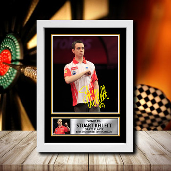 Stuart Kellett 2 Signed Autographed Darts Star Poster Print Framed Merch Gift Stuart Kellett 2 Signed Autographed Darts Star Poster Print Framed Merch Gift