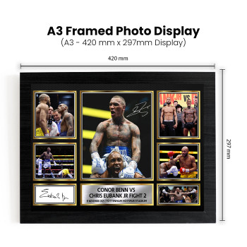 Conor Benn vs Chris Eubank Jr Printed Signature Poster – Fight 2 Collage Wall Art – 15 Nov 2025 Tottenham Stadium Boxing Memorabilia for Fans & Collectors