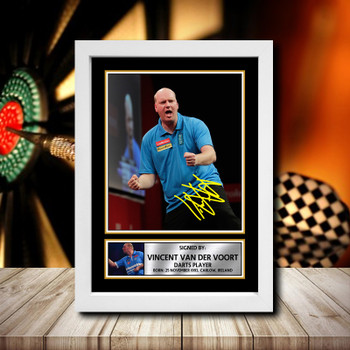 Vincent Van Der Voort 2 Signed Autographed Darts Star Poster Print Framed Merch Gift Vincent Van Der Voort 2 Signed Autographed Darts Star Poster Print Framed Merch Gift