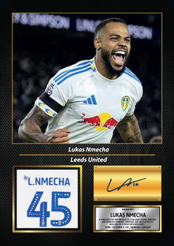 Lukas Nmecha Signed Football Memorabilia – Framed Autograph Display with Leeds United Tribute – Collector’s Gift for Fans