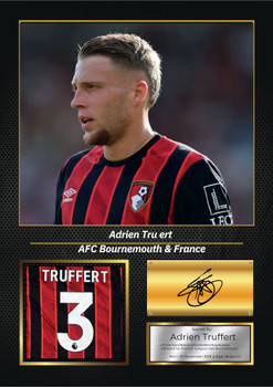 Adrien Truffert Signed Football Memorabilia – Framed Autograph Display with AFC Bournemouth & France Tribute – Collector’s Gift