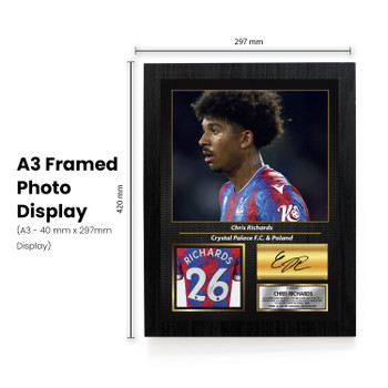 Chris Richards Signed Football Memorabilia – Framed Autograph Display with Crystal Palace & USA Tribute – Collector’s Gift