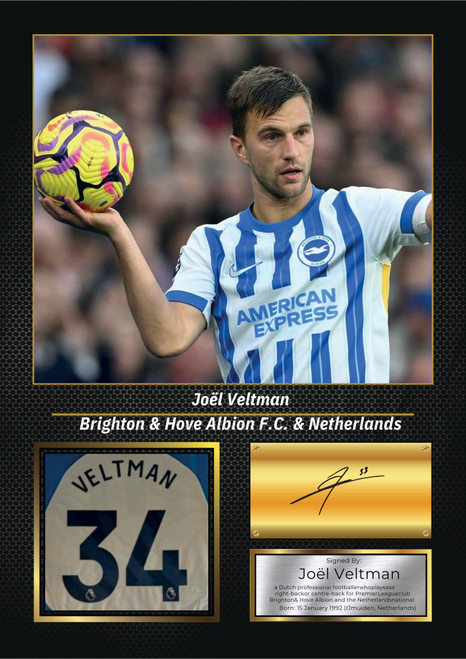 Joël Veltman printed autograph poster print