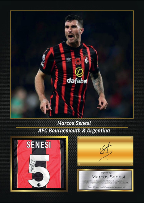 Marcos Senesi printed autograph poster print