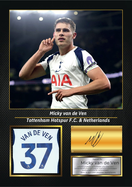 Micky van de Ven printed autograph poster print