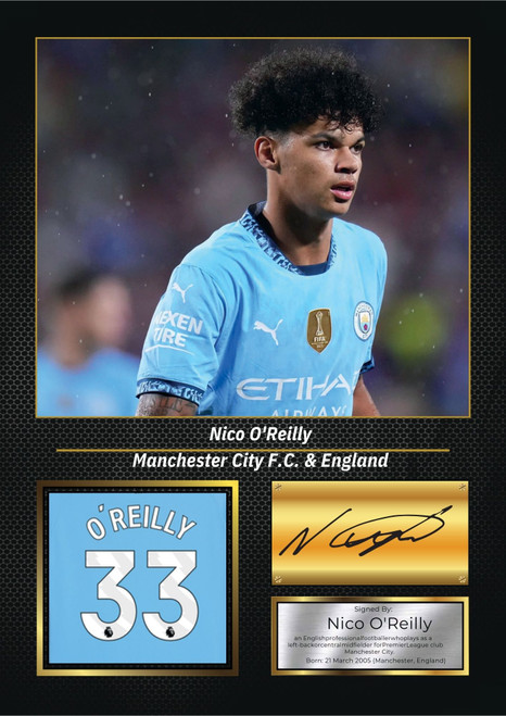 Nico O'Reilly printed autograph poster print