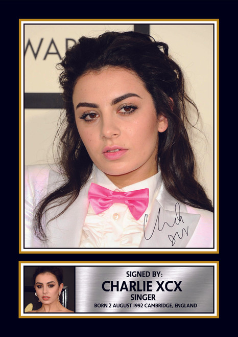 Charli XCX Portrait printed autograph poster print