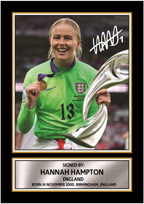 Hannah Hampton printed autograph poster print