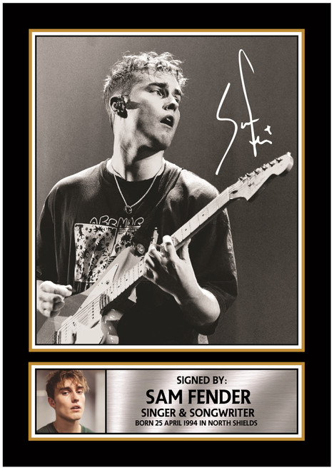 Sam Fender printed autograph poster print