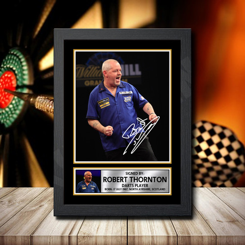 Robert Thornton Action Shot Edition printed autograph poster print