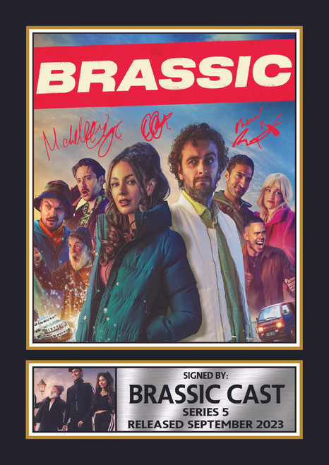 Brassic Cast printed autograph poster print