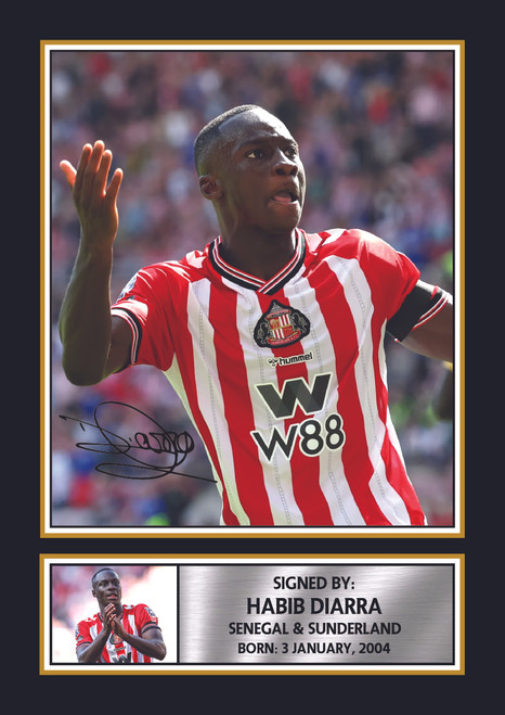 Habib Diarra printed autograph poster print