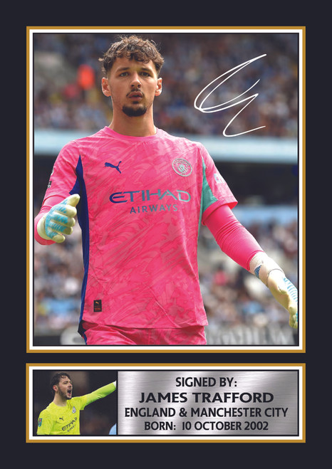 James Trafford printed autograph poster print