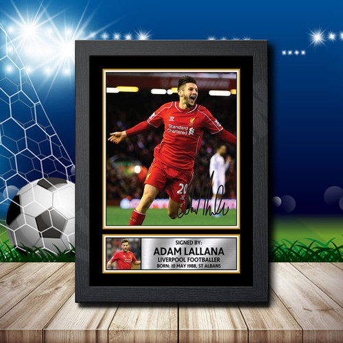 Adam Lallana printed autograph poster print