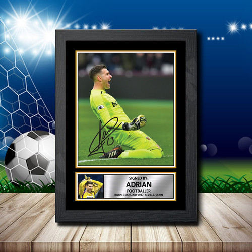 Adrian Action Shot Edition printed autograph poster print