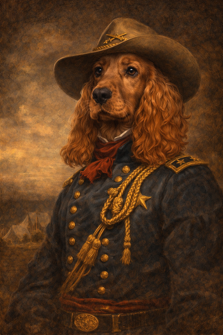 Custer Dog Portrait Poster