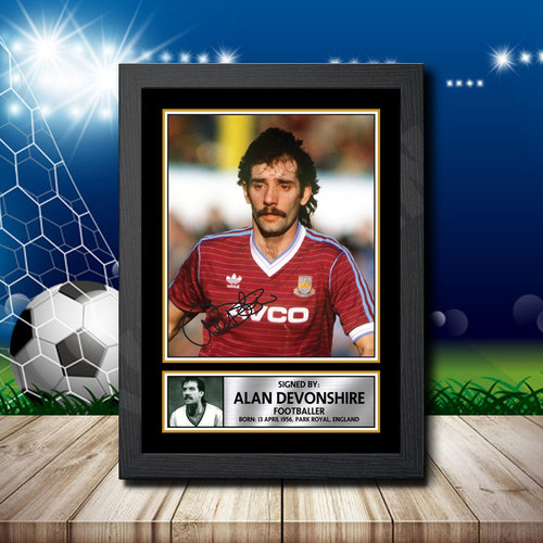 Alan Devonshire printed autograph poster print
