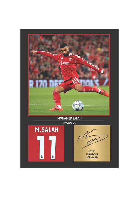 Mohamed Salah printed autograph poster print