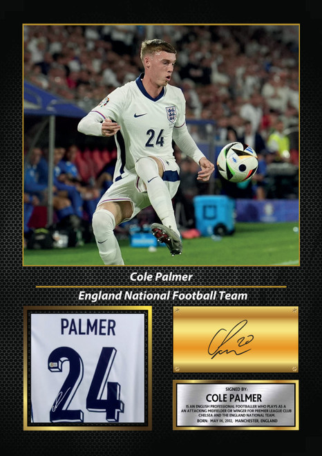 Cole Palmer England printed autograph poster print