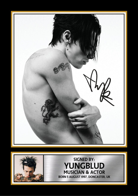 YUNGBLUD printed autograph poster print