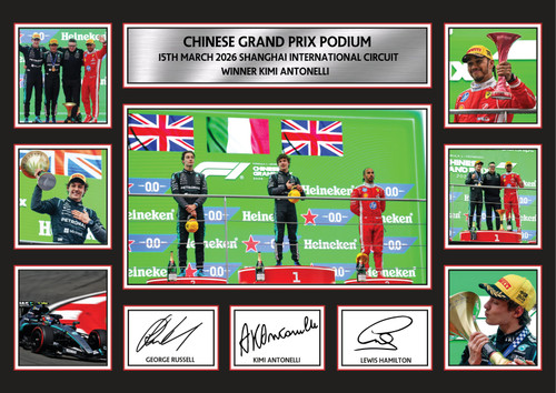 Chinese Grand Prix Podium 2026 Poster Print