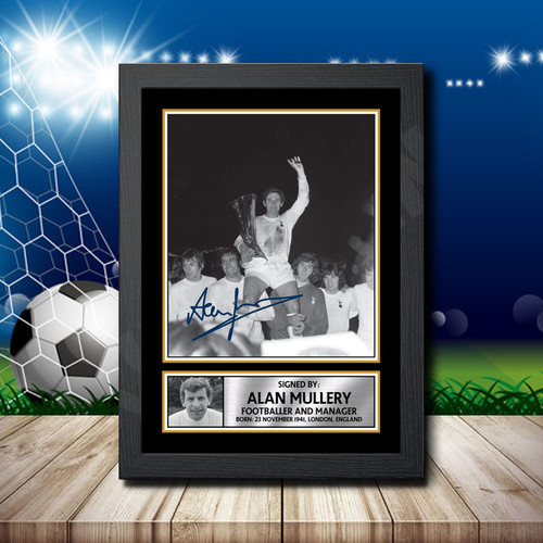 Alan Mullery printed autograph poster print
