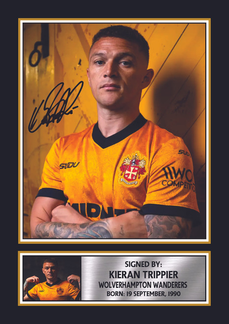 Kieran Trippier Wolves Poster Print – Wolverhampton Wanderers Signature Style Wall Art