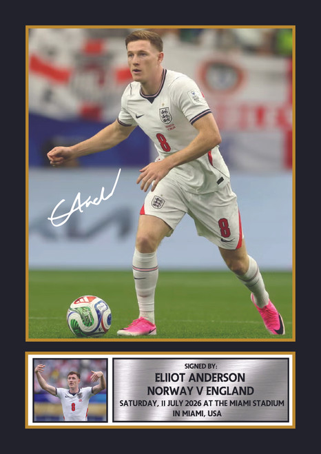 Elliot Anderson England Football Poster Print