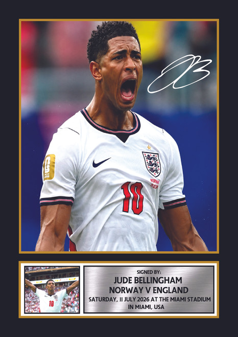 Jude Bellingham England Football Poster Print