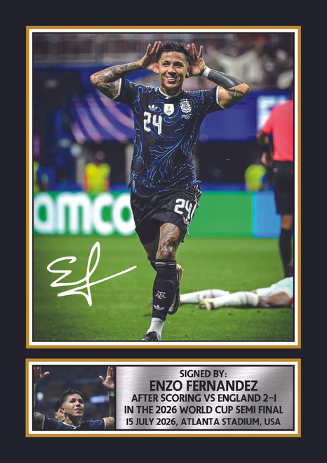 Enzo Fernández Argentina Football Poster Print