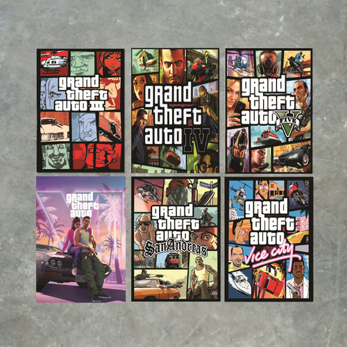 Grand Theft Auto Poster Set of 6
