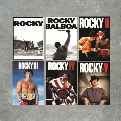 Rocky Movie Poster Set of 6 – Rocky, Rocky II, Rocky III, Rocky IV, Rocky V & Rocky Balboa Inspired Film Wall Art Prints – Boxing Movie Decor