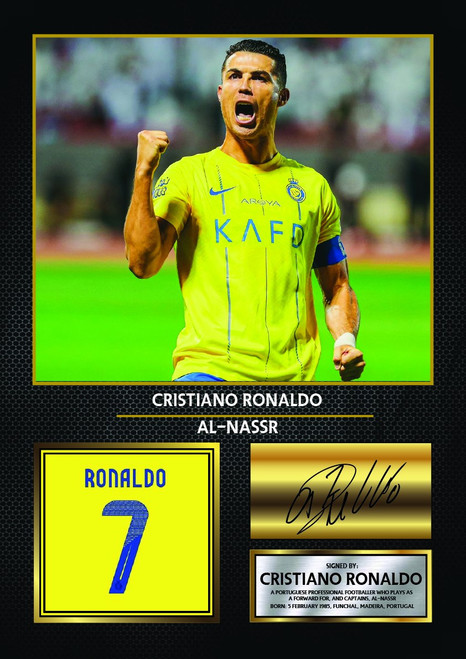 Cristiano Ronaldo printed signature poster