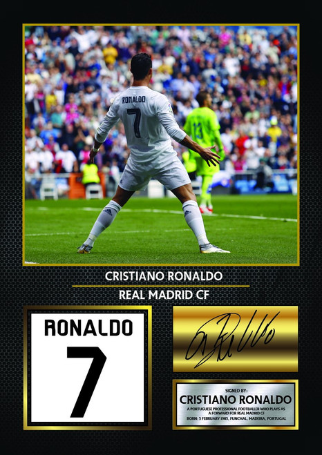 Cristiano Ronaldo printed signature poster