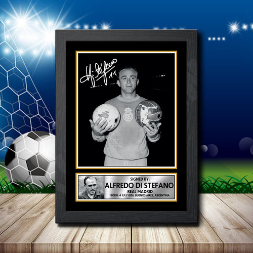 Alfredo Di Stefano printed autograph poster print