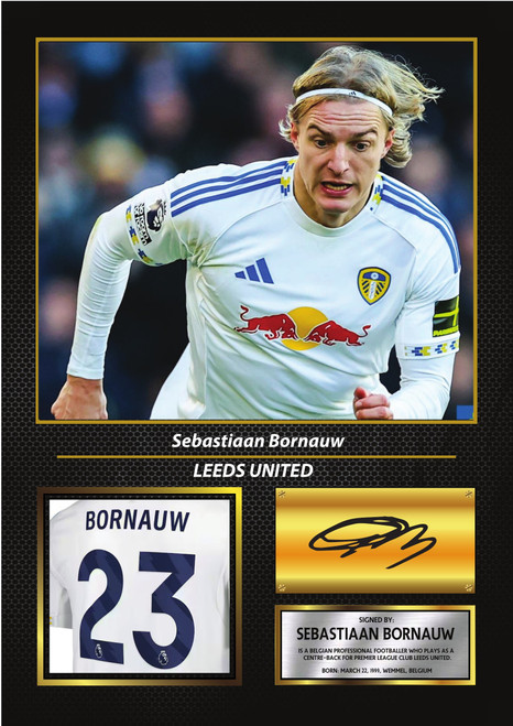 Sebastiaan Bornauw Leeds United Poster Print